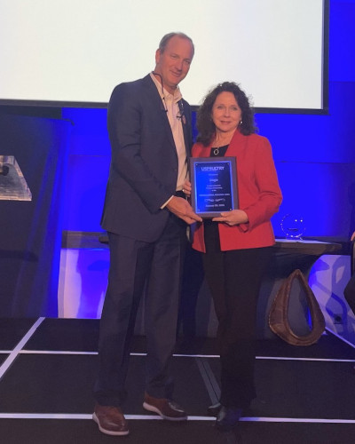 Aviagen Director of Global Marketing & Corporate Communications Marla Robinson and USPOULTRY Chairman Mikell Fries