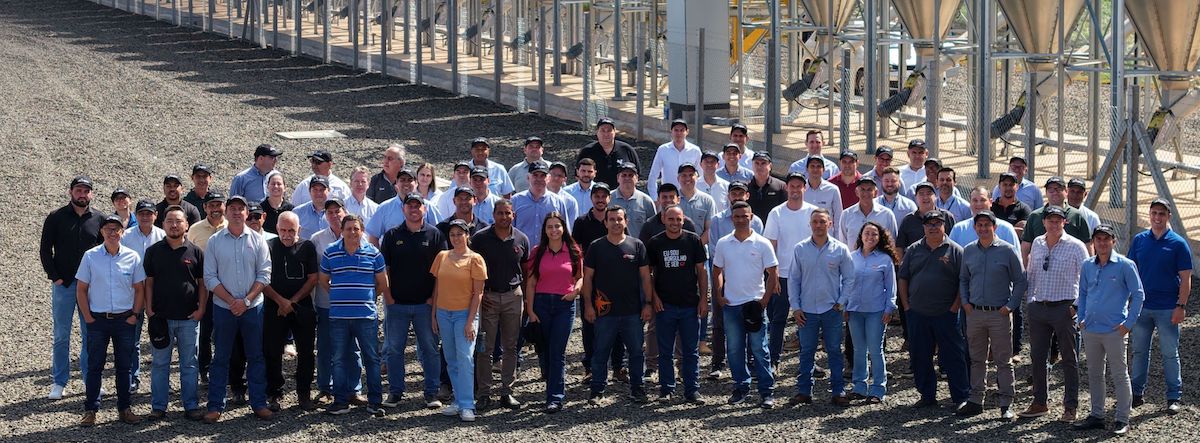 Customers at new Grandparent farm in Brazil
